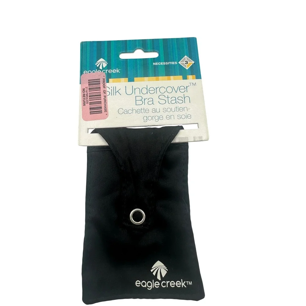 Eagle Creek Silk Undercover Bra Stash Women OS Black NEW Travel Security Pouch - Picture 1 of 4